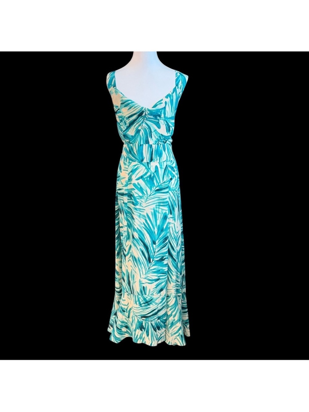 Tracy Reese 100% Silk Maxi Dress Size 12 Resortwear Quiet Luxury Pattern V1625